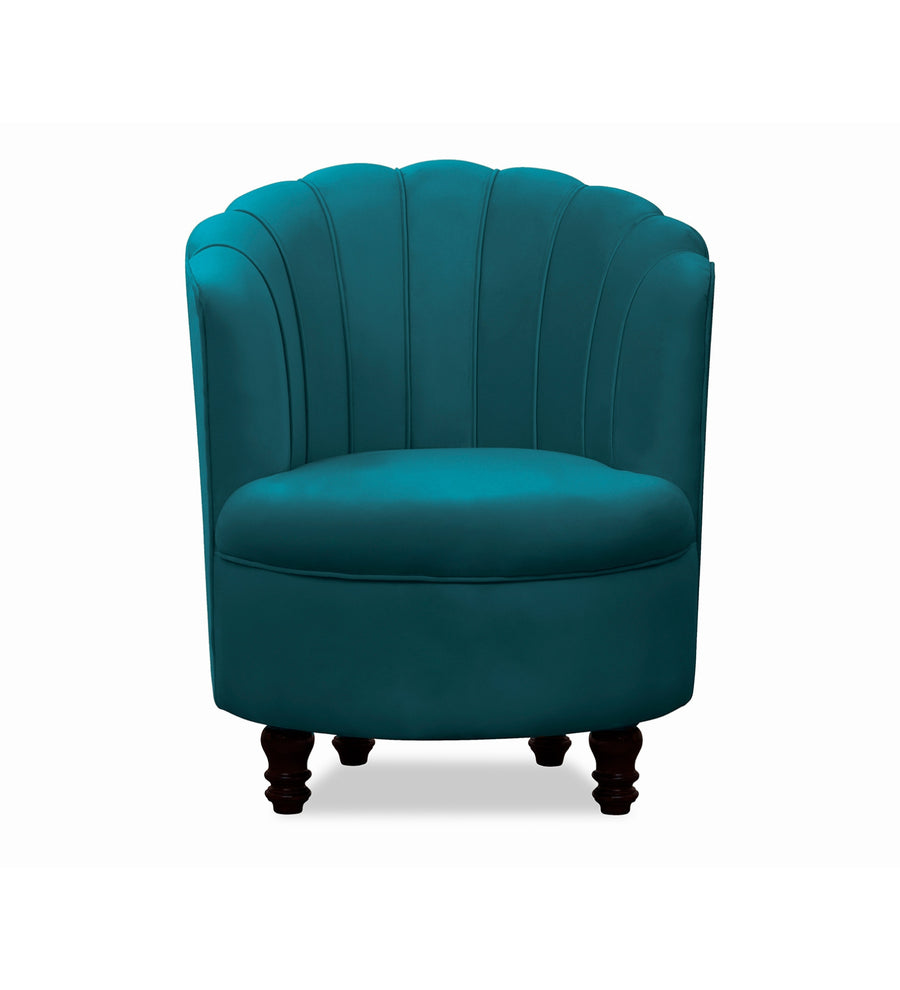 Clark Velvet Slipper Chair In Arabian Green Colour - Febonic Living