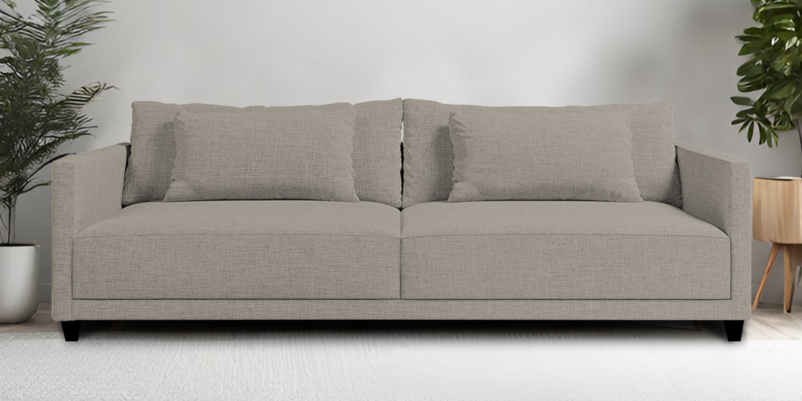 Kera Fabric 3 Seater Sofa in Ash Grey Colour