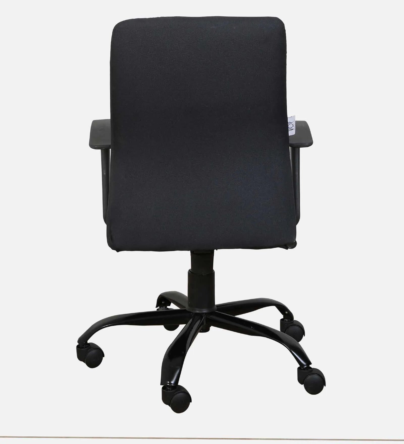 Pluto Fabric Ergonomic Chair In Coco Black Colour - Febonic Living