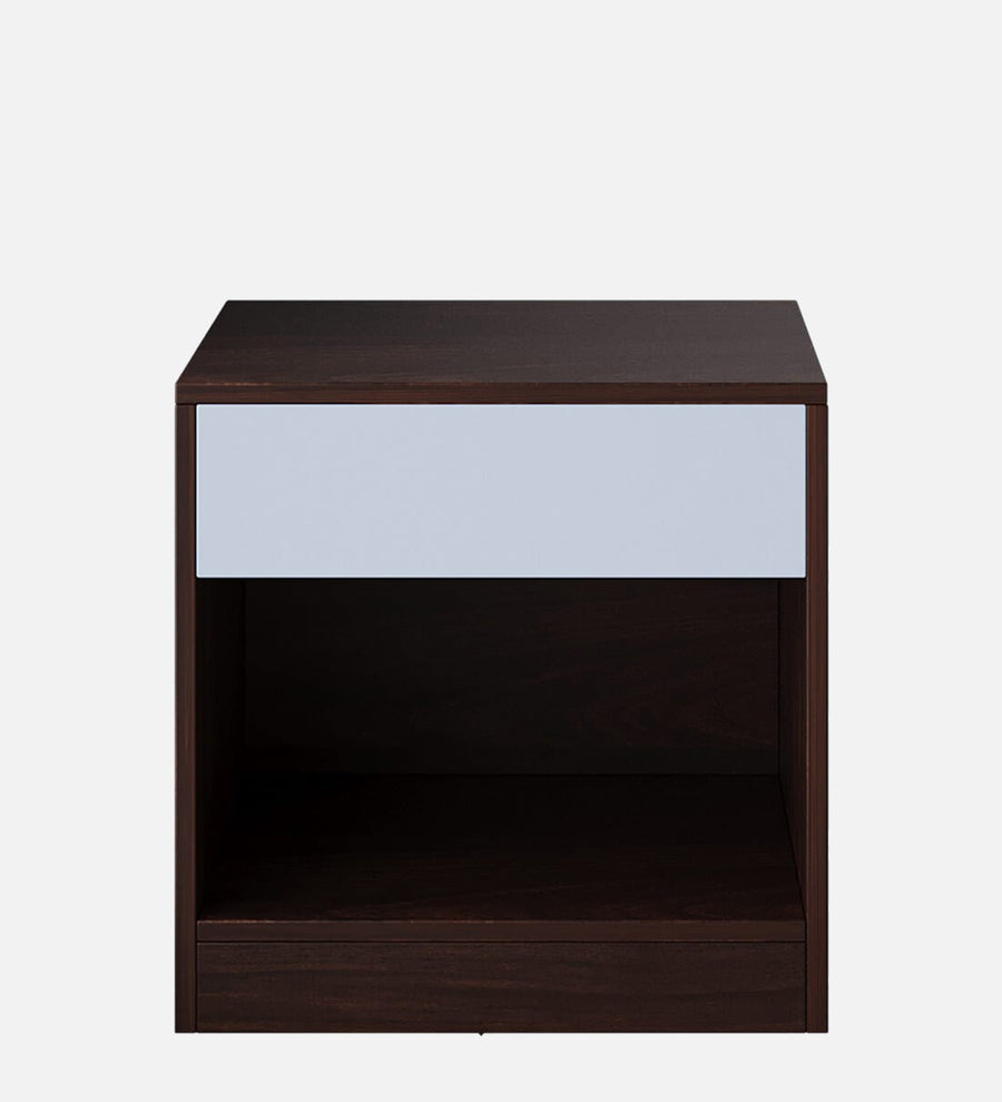 Yosira Bedside Table With Drawer In Dark Walnut Finish - Febonic Living