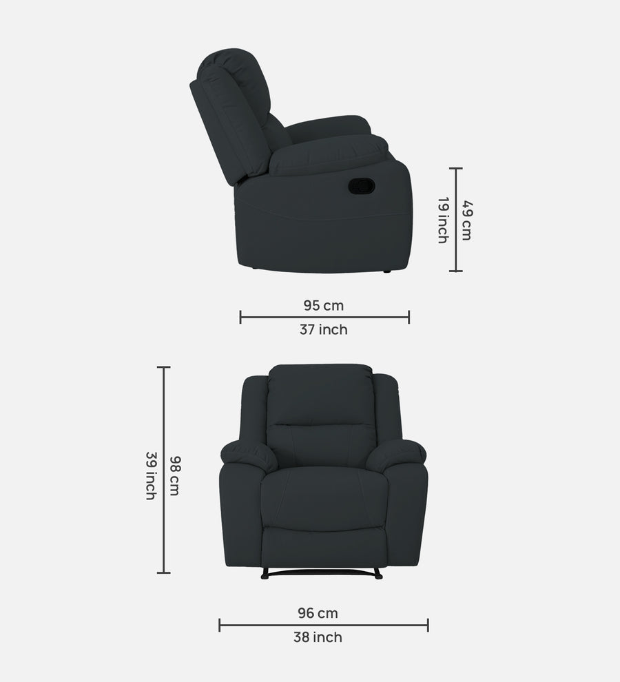 Adley Fabric 1 Seater Motorized Recliner In Duby Grey Colour - Febonic Living