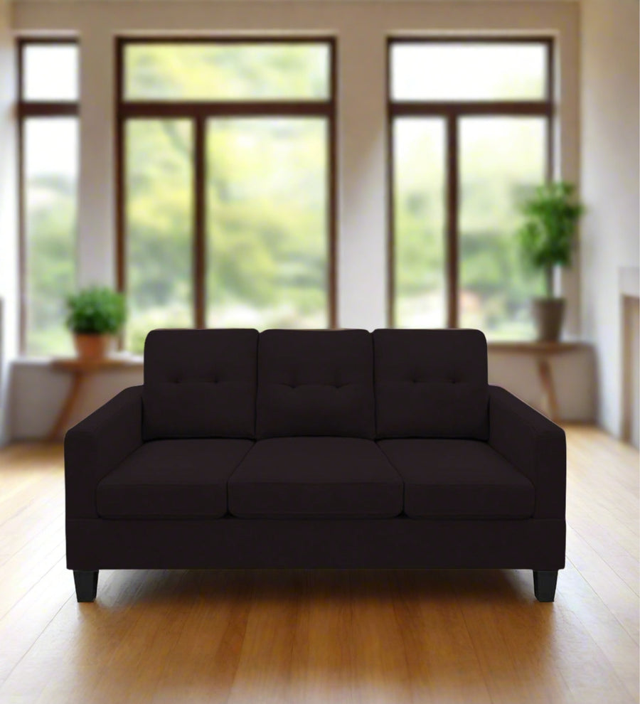 Thomas 3 Seater Fabric Sofa - Cara Brown by Febonic Living