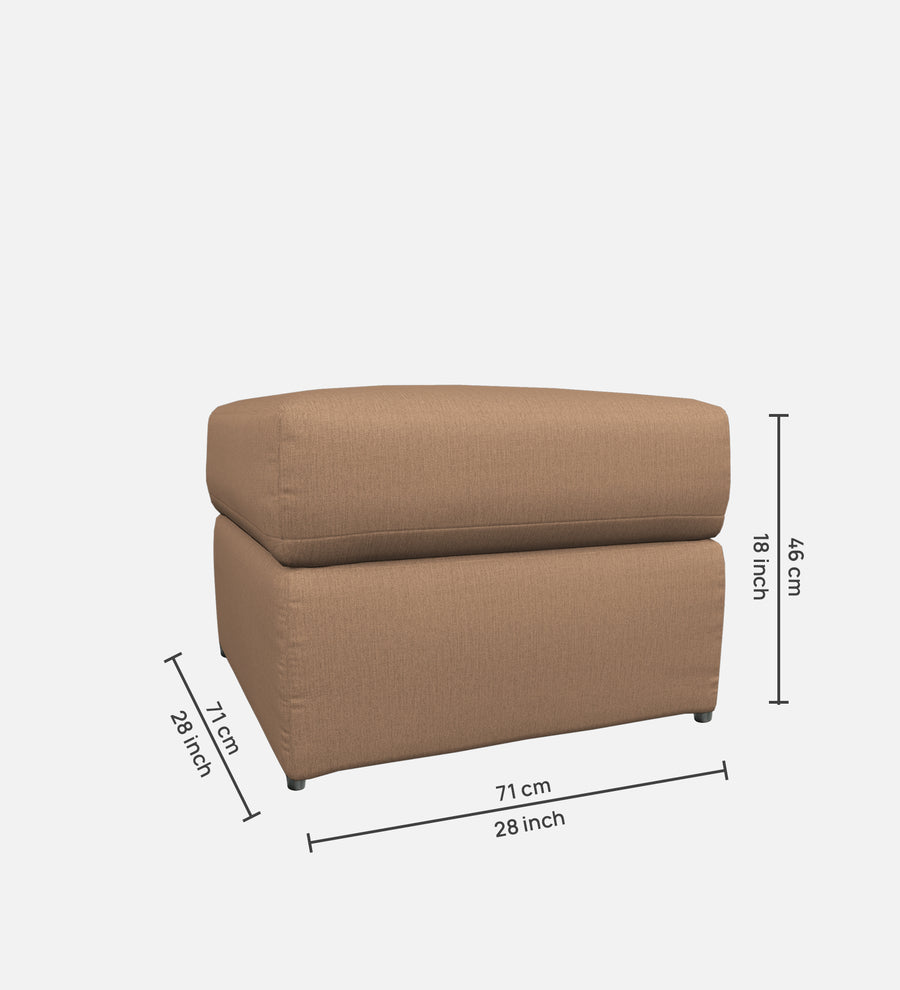 Penny Fabric Ottoman In Cookie Beige Colour With Storage - Febonic Living