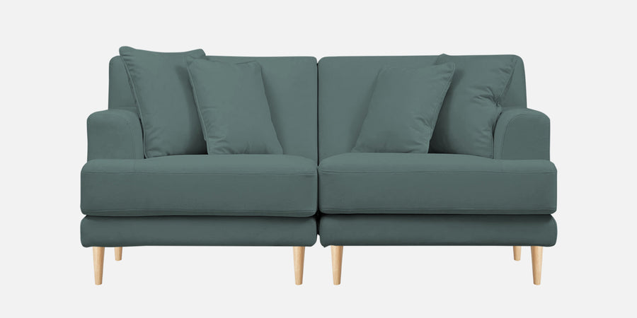 Woody Fabric 2 Seater Sofa In Pista Green Colour - Febonic Living