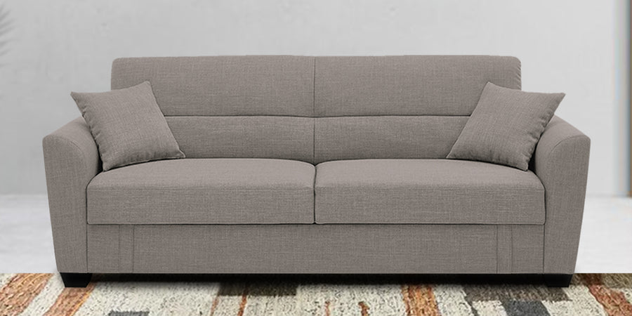 Bony Fabric 3 Seater Convertible Sofa Cum Bed In Strom Grey Colour - Febonic Living
