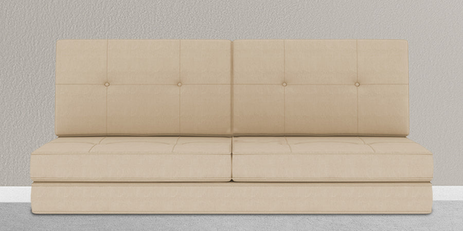 Cora Fabric 2 Seater Foldable Sofa Cum Bed In Woom Beige Colour - Febonic Living