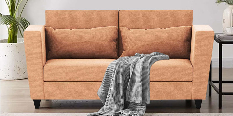 Tokyo Fabric 2 Seater Sofa In Cosmic Beige Colour - Febonic Living