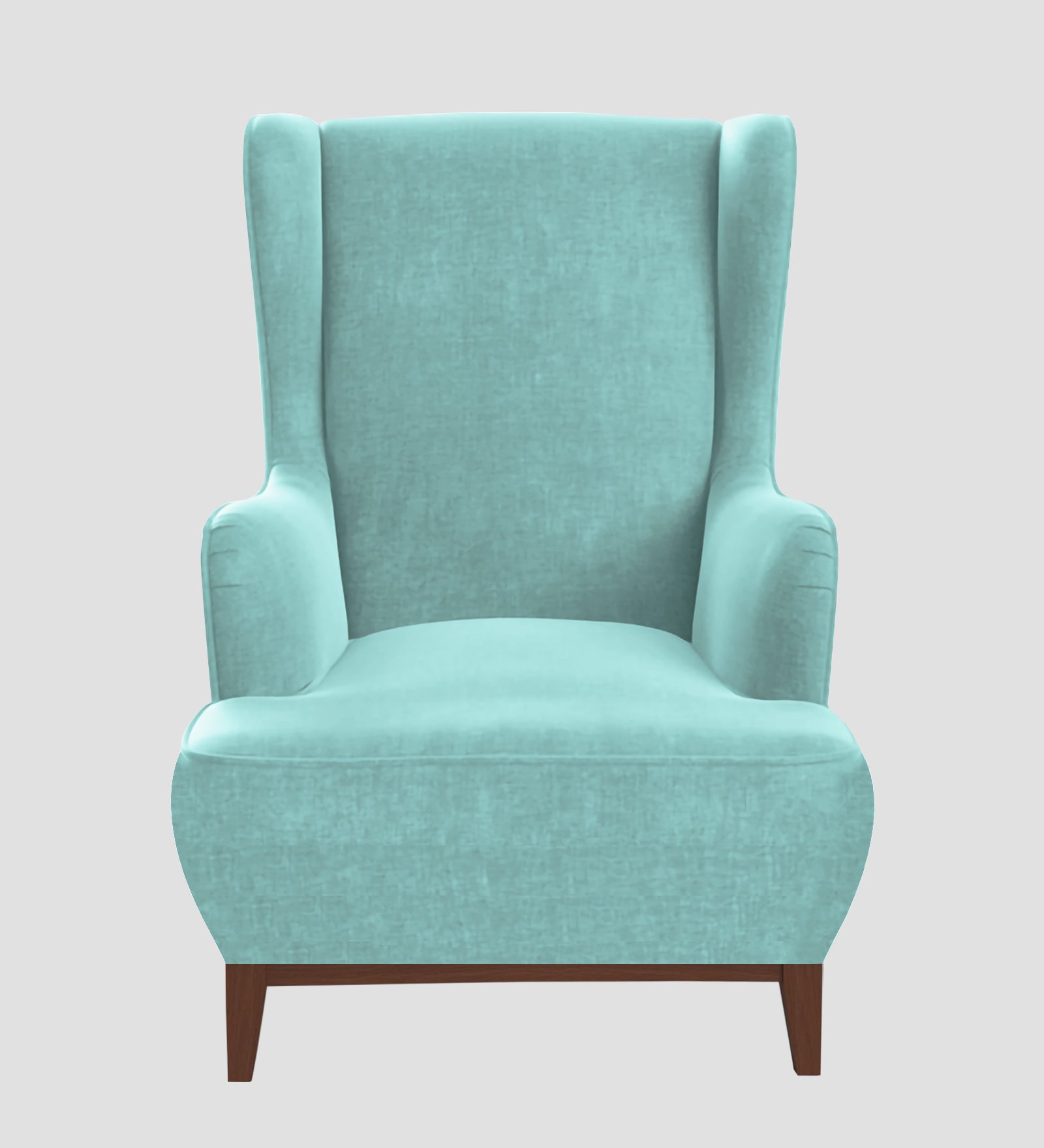 Suri Velvet 1 Seater Wing Chair in Barmunda Aqua Colour