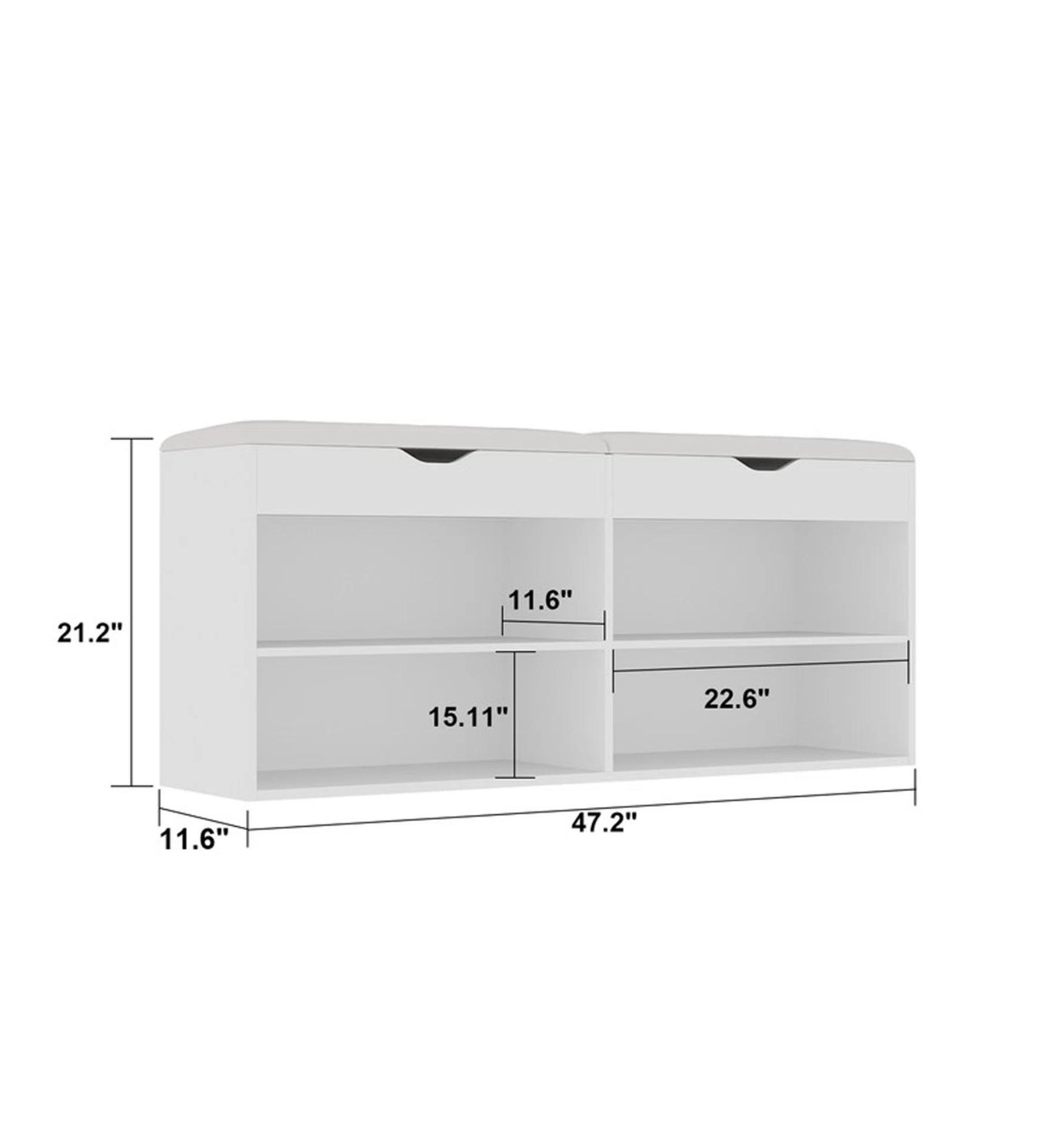 Stella Shoe Rack in Frosty White Finish