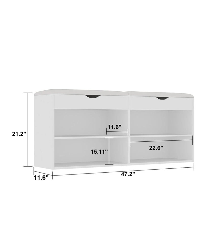 Barka Shoe Rack In Frosty White Finish - Febonic Living