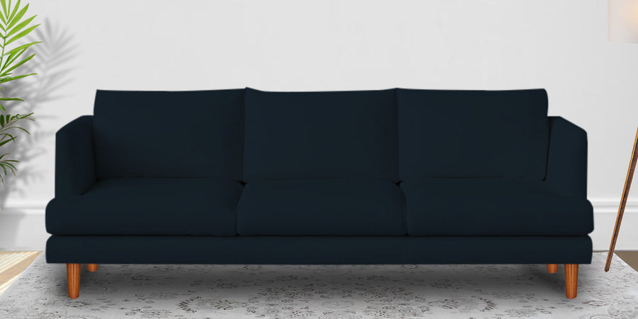 Sokun Fabric 3 Seater Sofa In Denim Blue Colour - Febonic Living