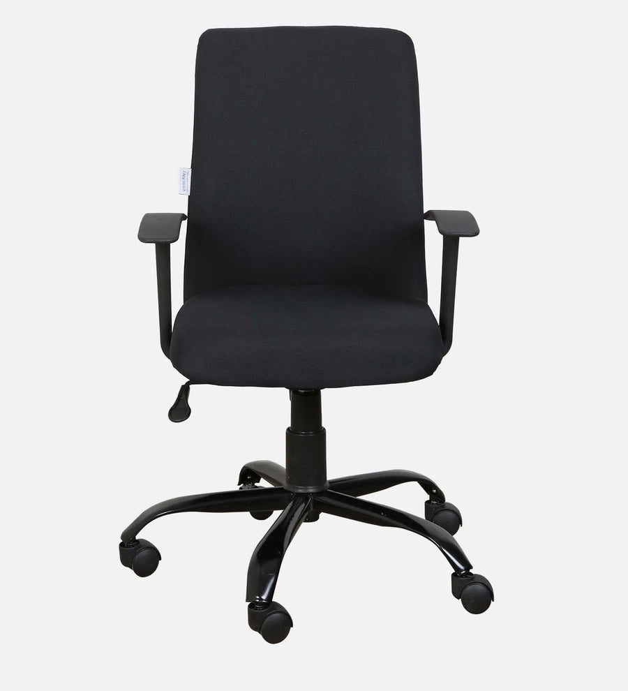 Pluto Fabric Ergonomic Chair In Coco Black Colour - Febonic Living