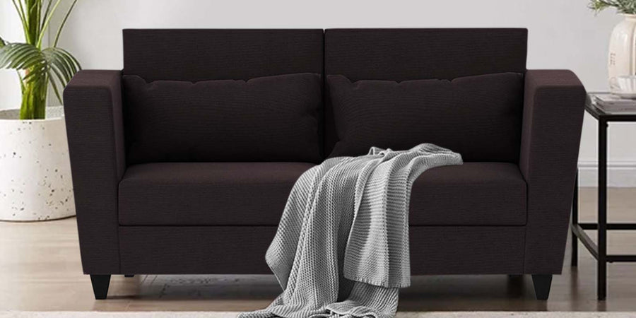 Tokyo Fabric 2 Seater Sofa In Cara Brown Colour - Febonic Living