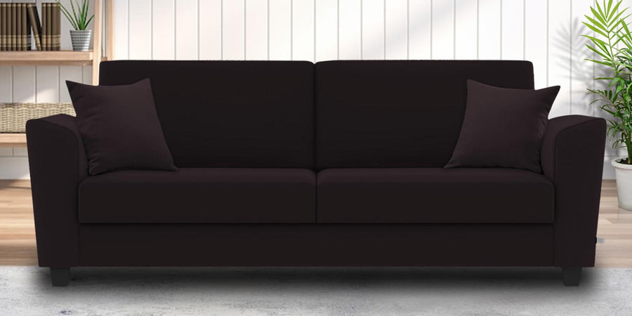 Daku Fabric 3 Seater Sofa In Cara Brown Colour - Febonic Living