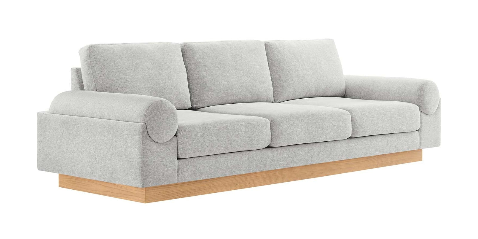 Yuma Fabric 3 Seater Sofa in Lit Grey Colour