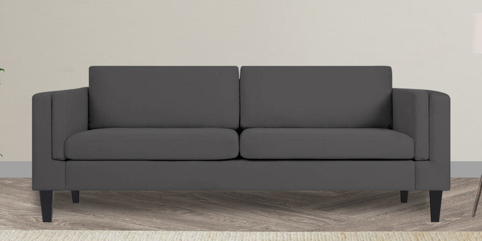 Jasper Velvet 3 Seater Sofa in Davy grey Colour