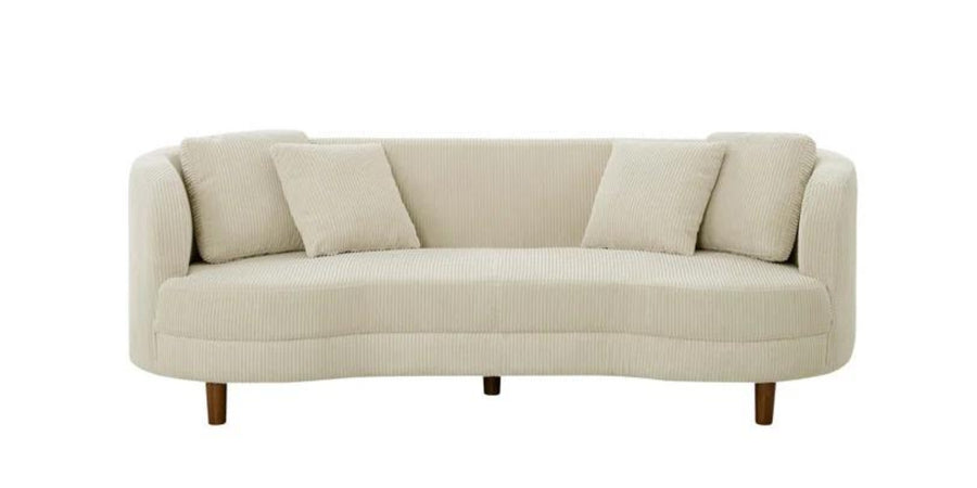 Rola Fabric 3 Seater Sofa In Ivory Cream Colour - Febonic Living