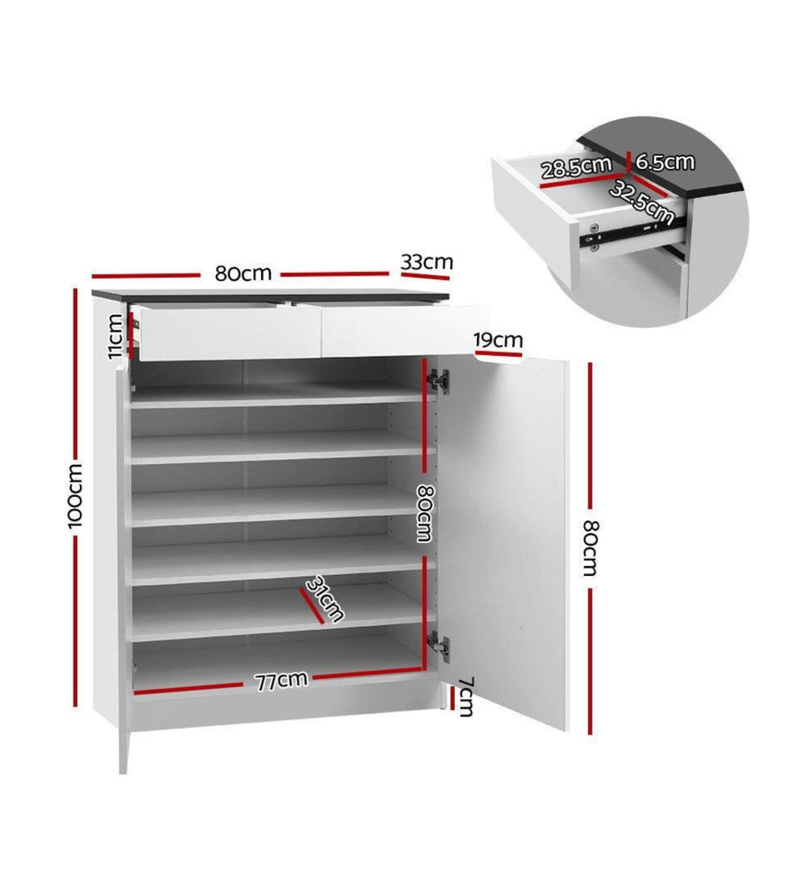 Savel Shoe Rack In Frosty White Finish - Febonic Living