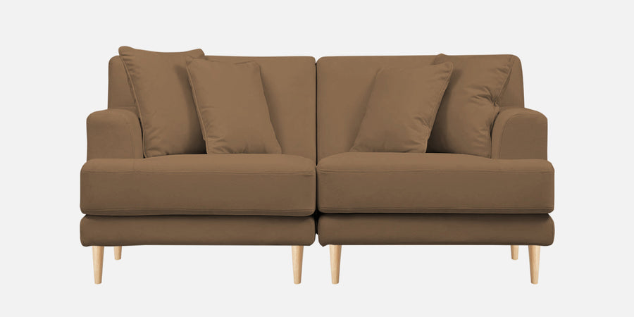 Woody Fabric 2 Seater Sofa In Dusty Peach Colour - Febonic Living