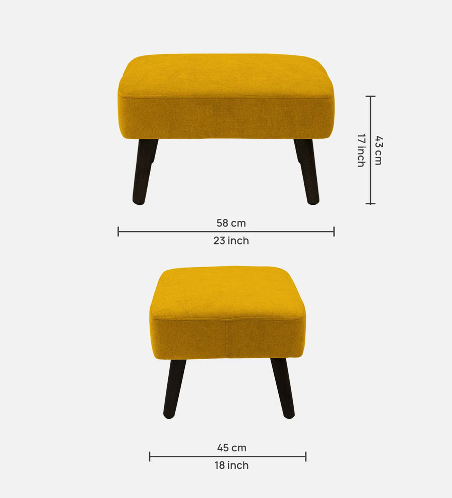 Luke Fabric Foot Stool In Bold Yellow Colour - Febonic Living