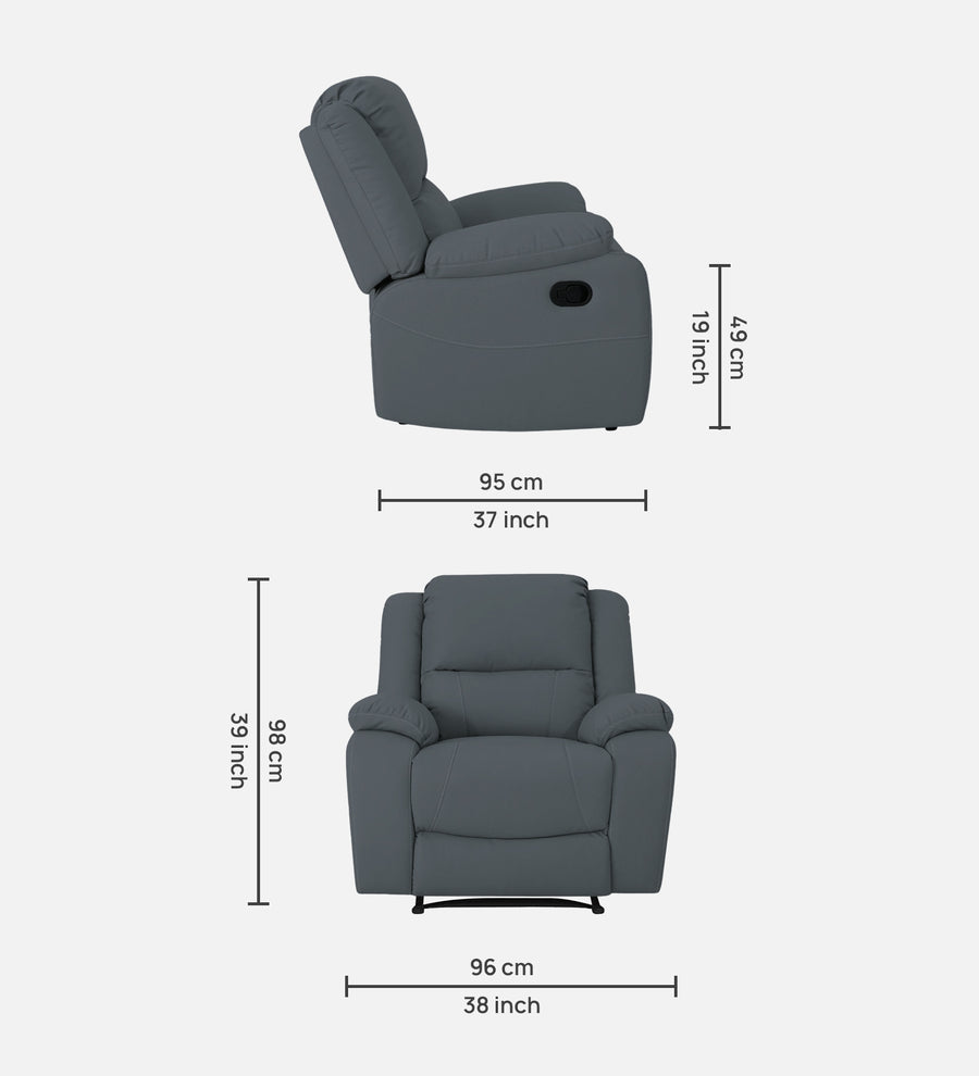 Adley Fabric 1 Seater Motorized Recliner In Indigo Blue Colour - Febonic Living