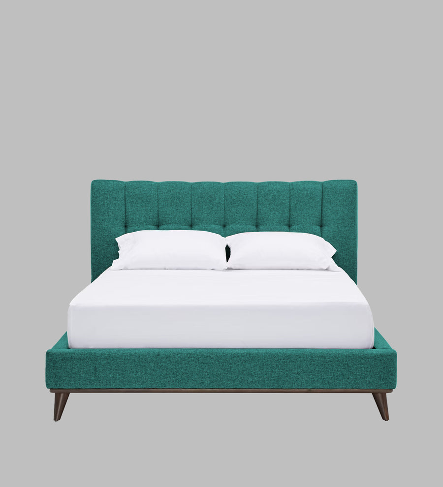 Eddy Boucle Upholstered Single Size Bed In Shell White - Febonic Living