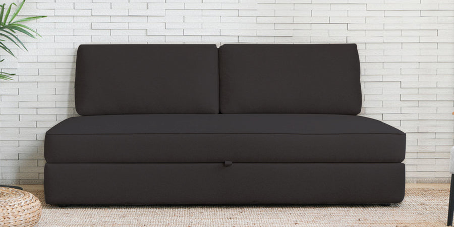 Vito Fabric Day Bed In Maba Grey Colour With Storage - Febonic Living