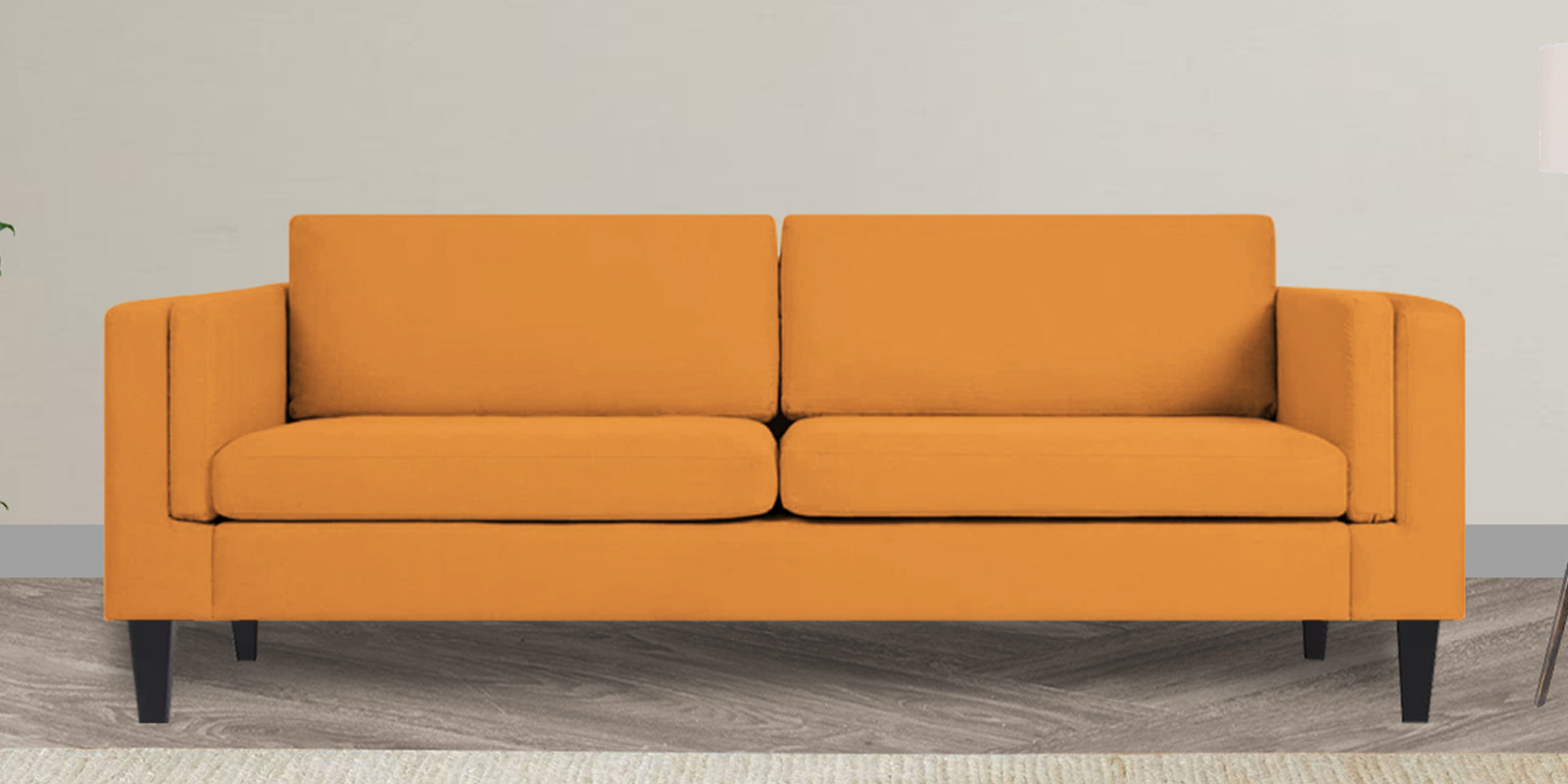 Jasper Velvet 3 Seater Sofa in Tangerine orange Colour