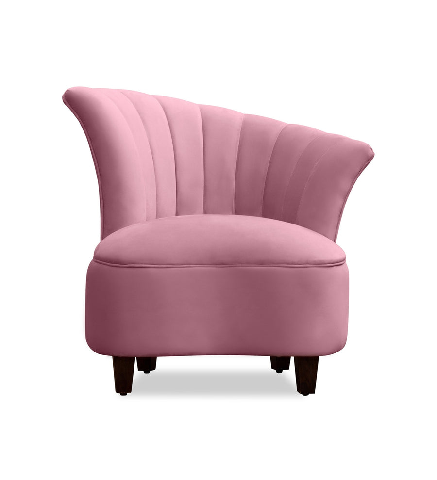Davo Velvet Slipper Chair In Millennial Pink Colour - Febonic Living