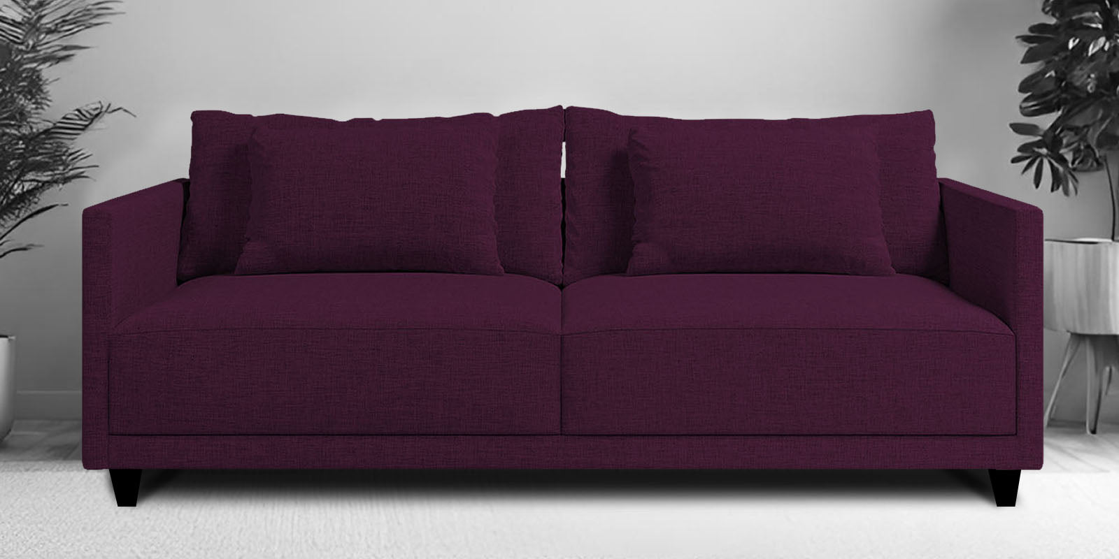 Kera Fabric 2 Seater Sofa in Greek Purple Colour