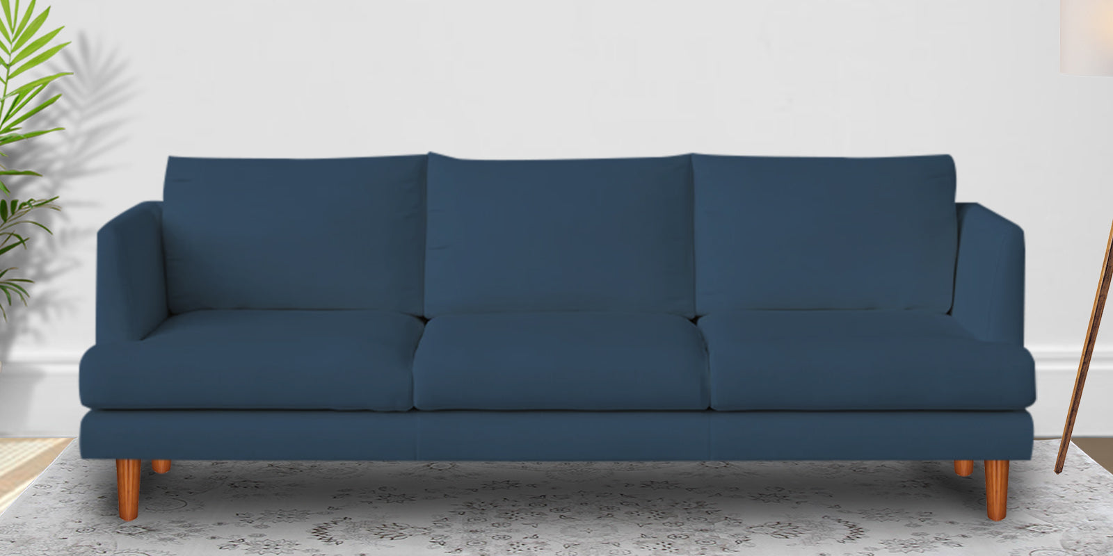 Sokun Fabric 3 Seater Sofa in Light Blue Colour