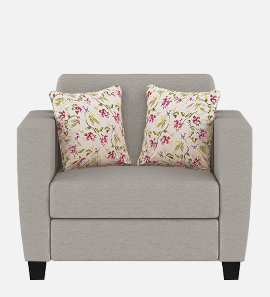 Gozi Fabric 1 Seater Sofa In Ash Grey Colour - Febonic Living