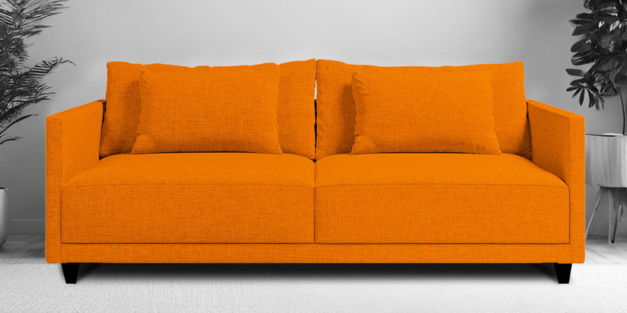 Kera Fabric 2 Seater Sofa In Vivid Orange Colour - Febonic Living