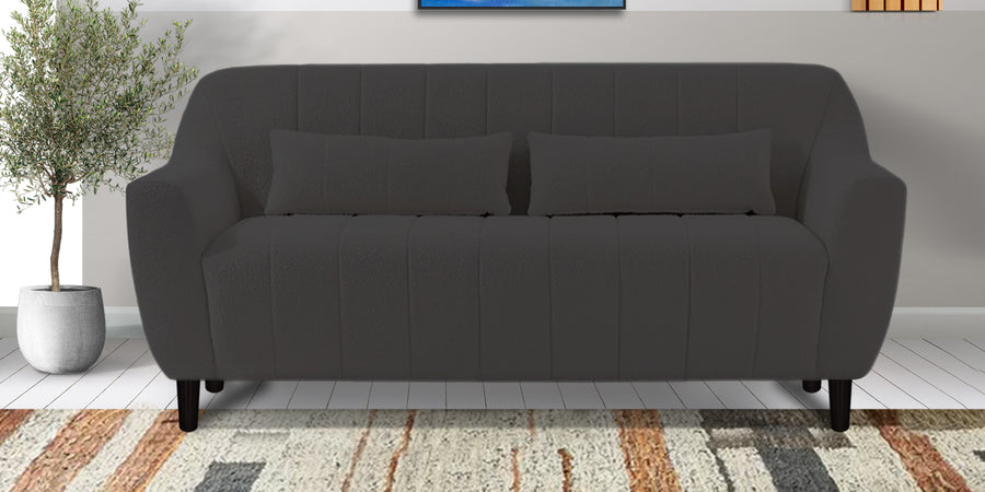 Nesco Boucle Fabric 2 Seater Sofa In Avio Grey Colour - Febonic Living