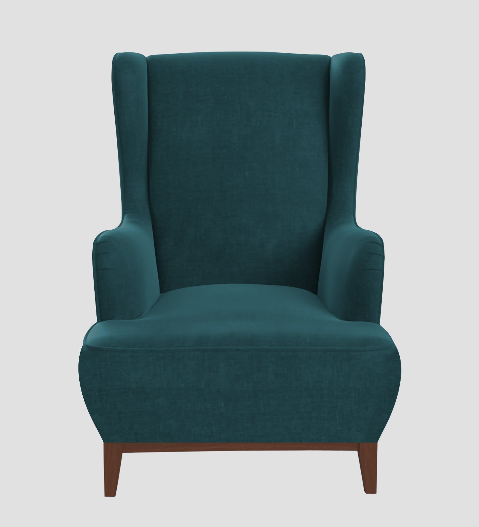 Suri Velvet 1 Seater Wing Chair in Arabian Green Colour