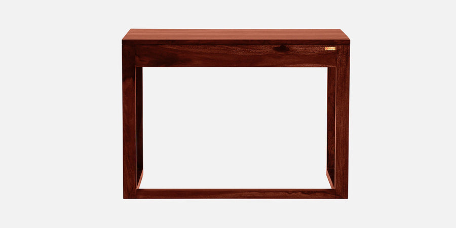 Uran Sheesham Wood Writing Table In Honey Oak Finish - Febonic Living