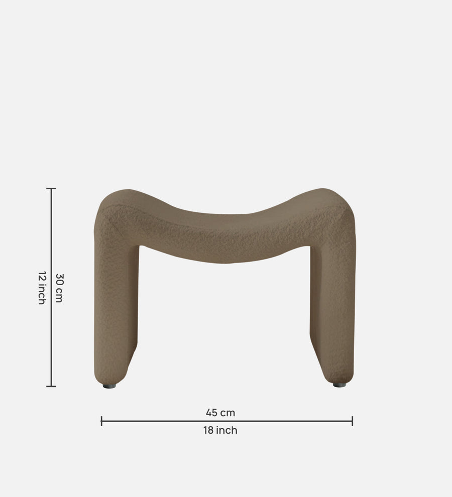 Olive Boucle Foot Stool In Caro Beige Colour - Febonic Living