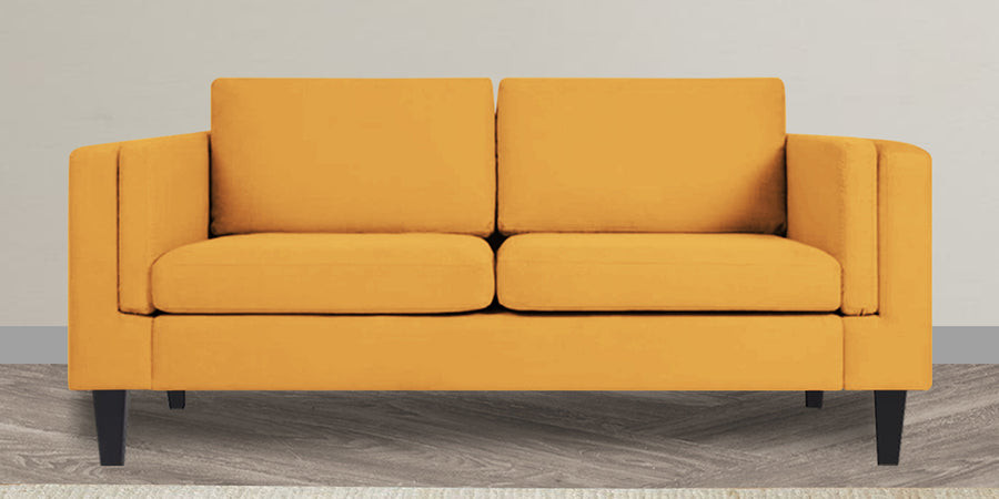 Jasper Velvet 2 Seater Sofa In Turmeric Yellow Colour - Febonic Living
