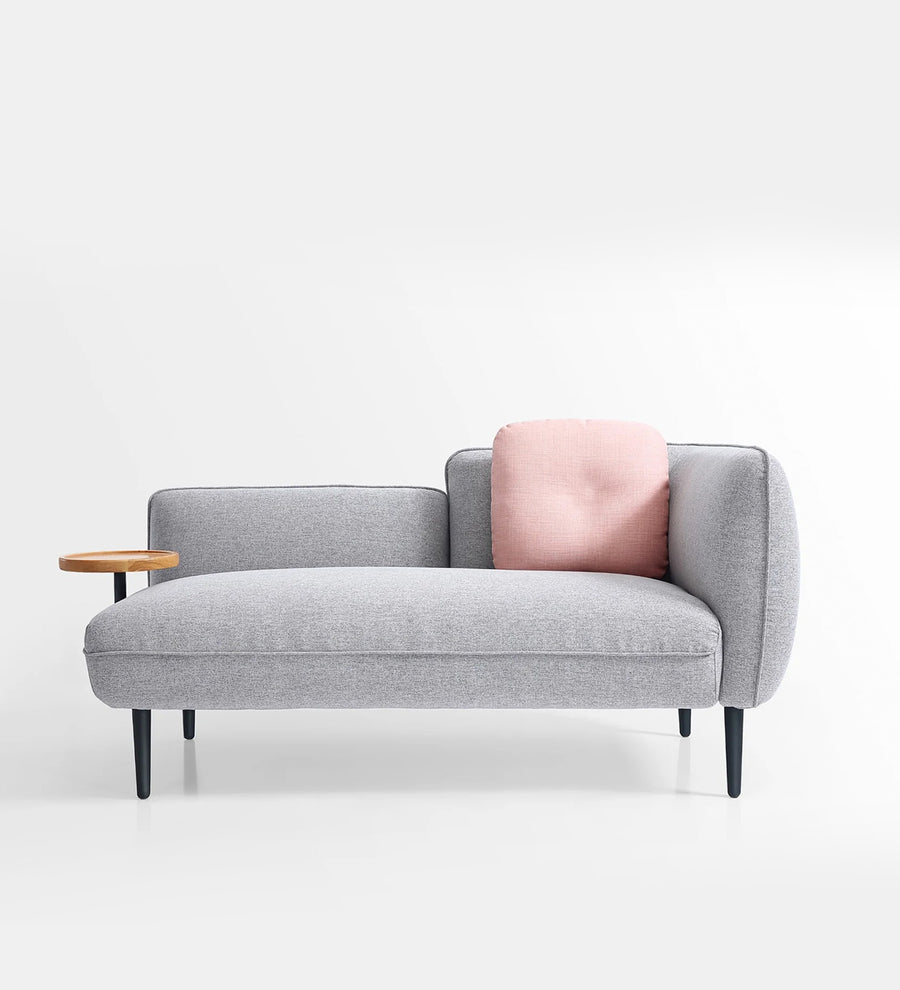 Clark Fabric Lhs Chaise Lounger In Lit Grey Colour - Febonic Living
