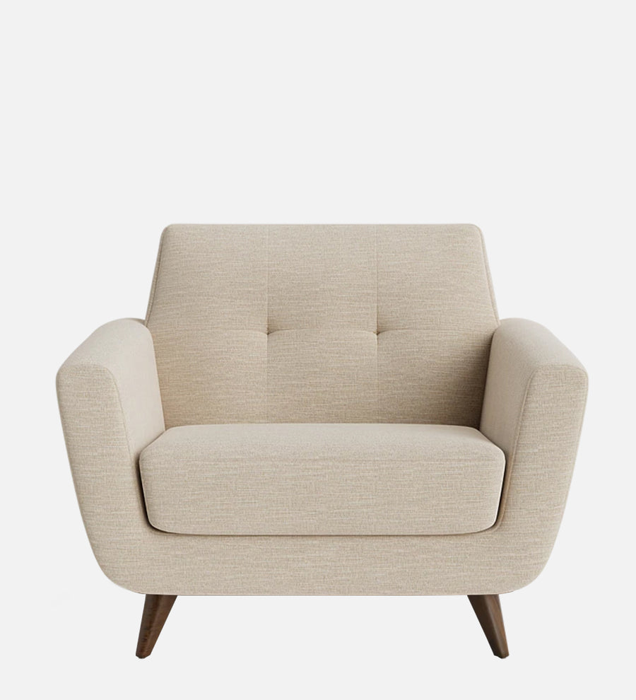 Jasmin Fabric 1 Seater Sofa In Ivory Cream Colour - Febonic Living