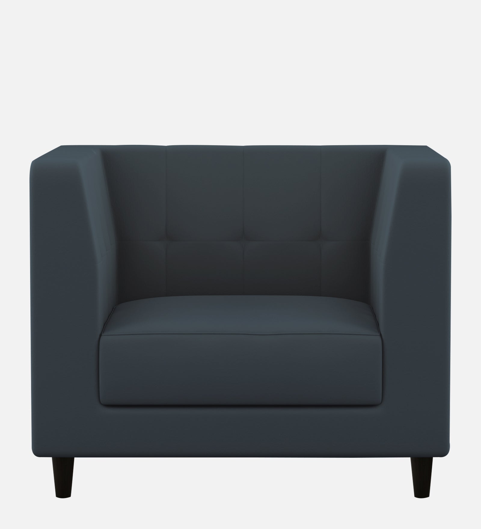 Braulia Velvet 1 Seater Sofa In Oxford Blue Colour