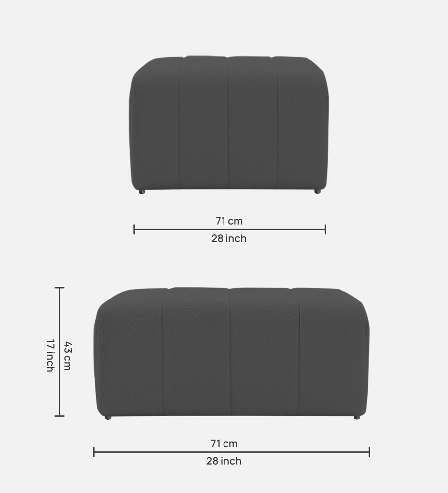 Lark Boucle Bench In Avio Grey Colour - Febonic Living