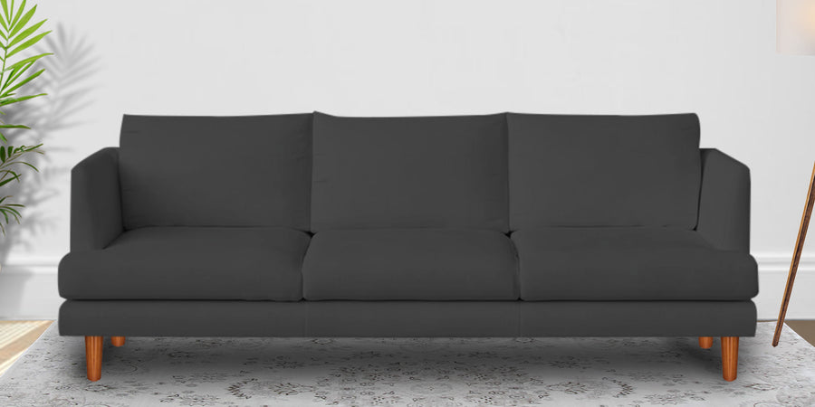 Sokun Fabric 3 Seater Sofa In Charcoal Grey Colour - Febonic Living