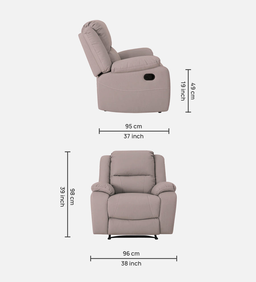 Adley Fabric 1 Seater Motorized Recliner In Orchid Beige Colour - Febonic Living