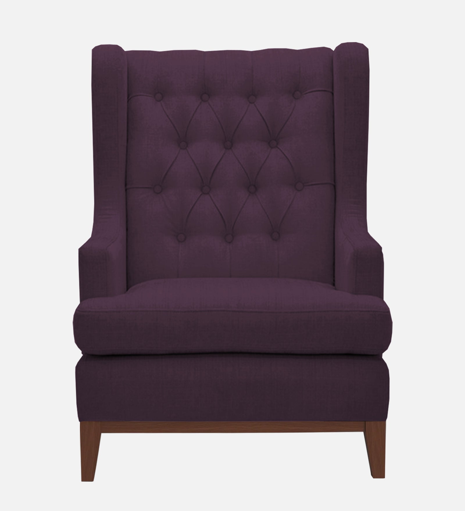 Panas Fabric 1 Seater Wing Chair in Greek Purple Colour