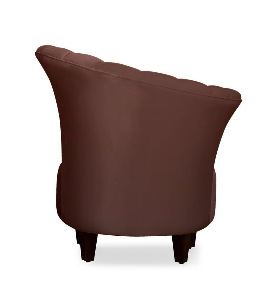 Davo Velvet Slipper Chair In Mocha Brown Colour - Febonic Living