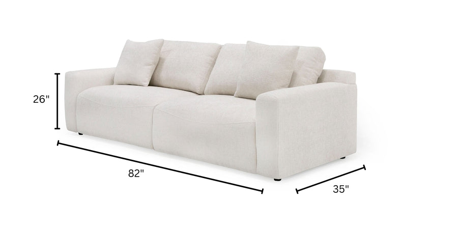 Glory Fabric 3 Seater Sofa In Beige Colour - Febonic Living