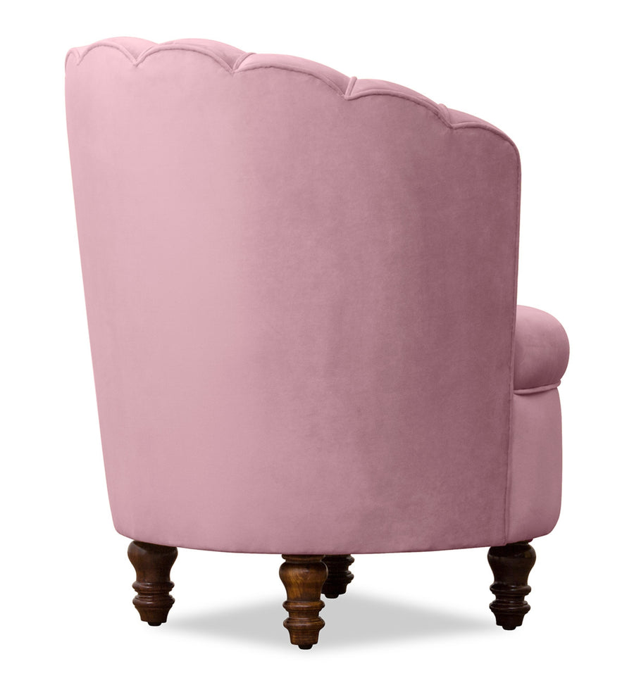 Clark Velvet Slipper Chair In Millennial Pink Colour - Febonic Living