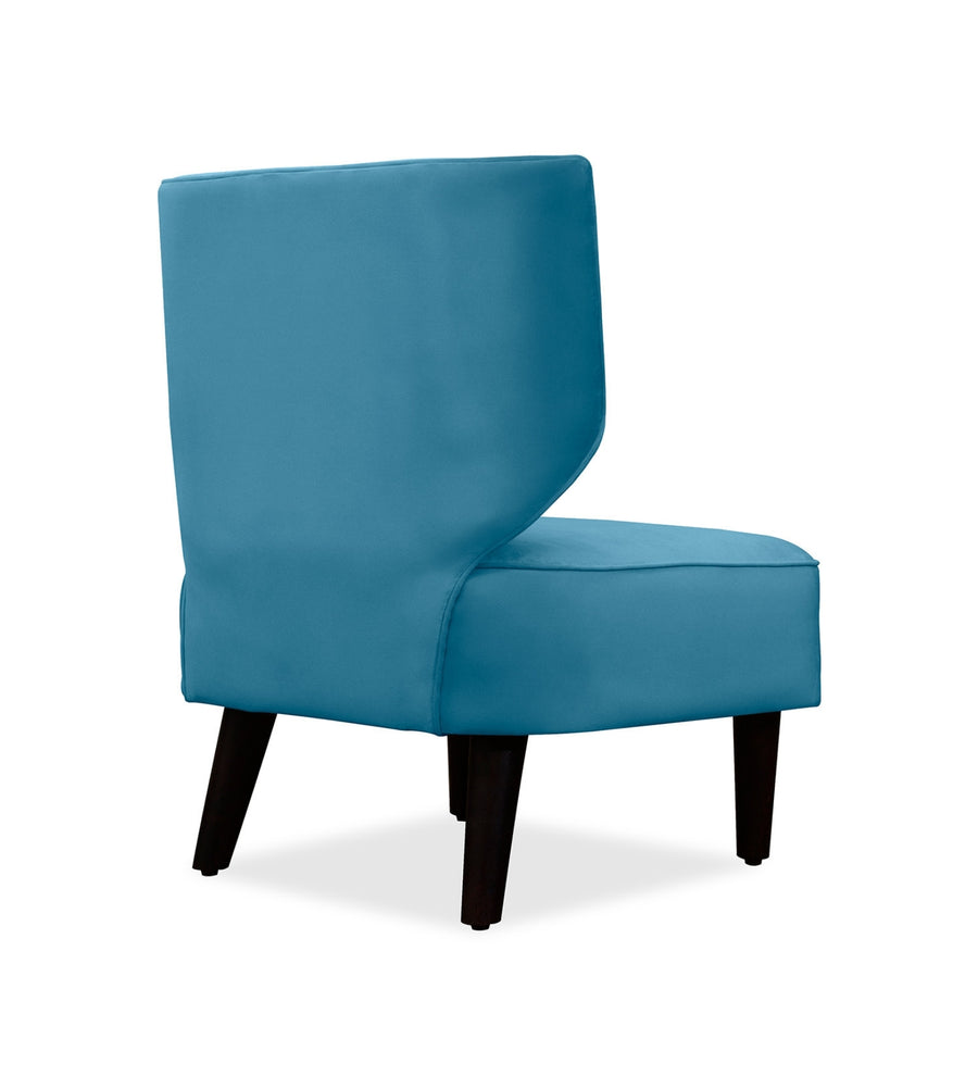 Robby Velvet Slipper Chair In Aqua Blue Colour - Febonic Living