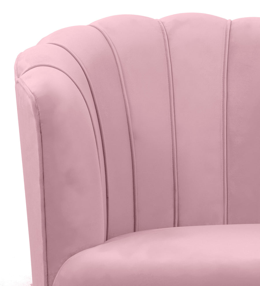 Clark Velvet Slipper Chair In Millennial Pink Colour - Febonic Living